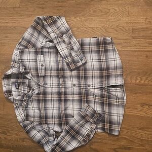 Patagonia Soft Plaid Rich Prep Hiking Outdoora Preppy Flannel Button Down Sz M